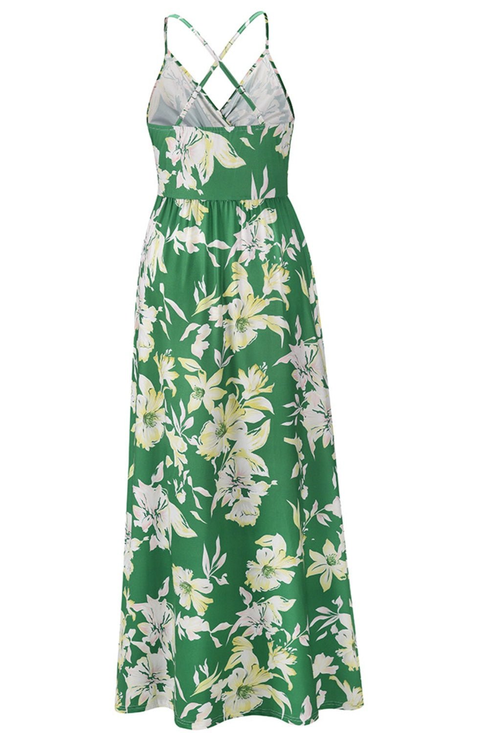 Crisscross Printed Surplice Cami Dress - Loulou Boutique