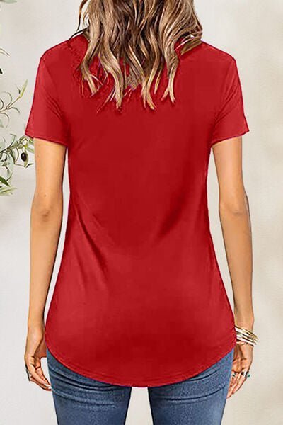 Crisscross Short Sleeve T - Shirt - Loulou Boutique