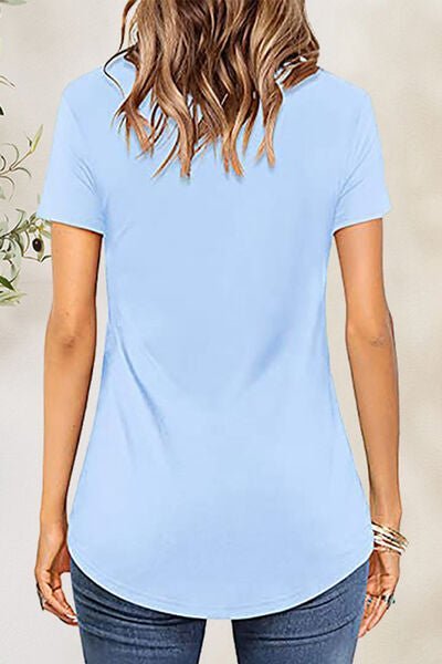 Crisscross Short Sleeve T - Shirt - Loulou Boutique