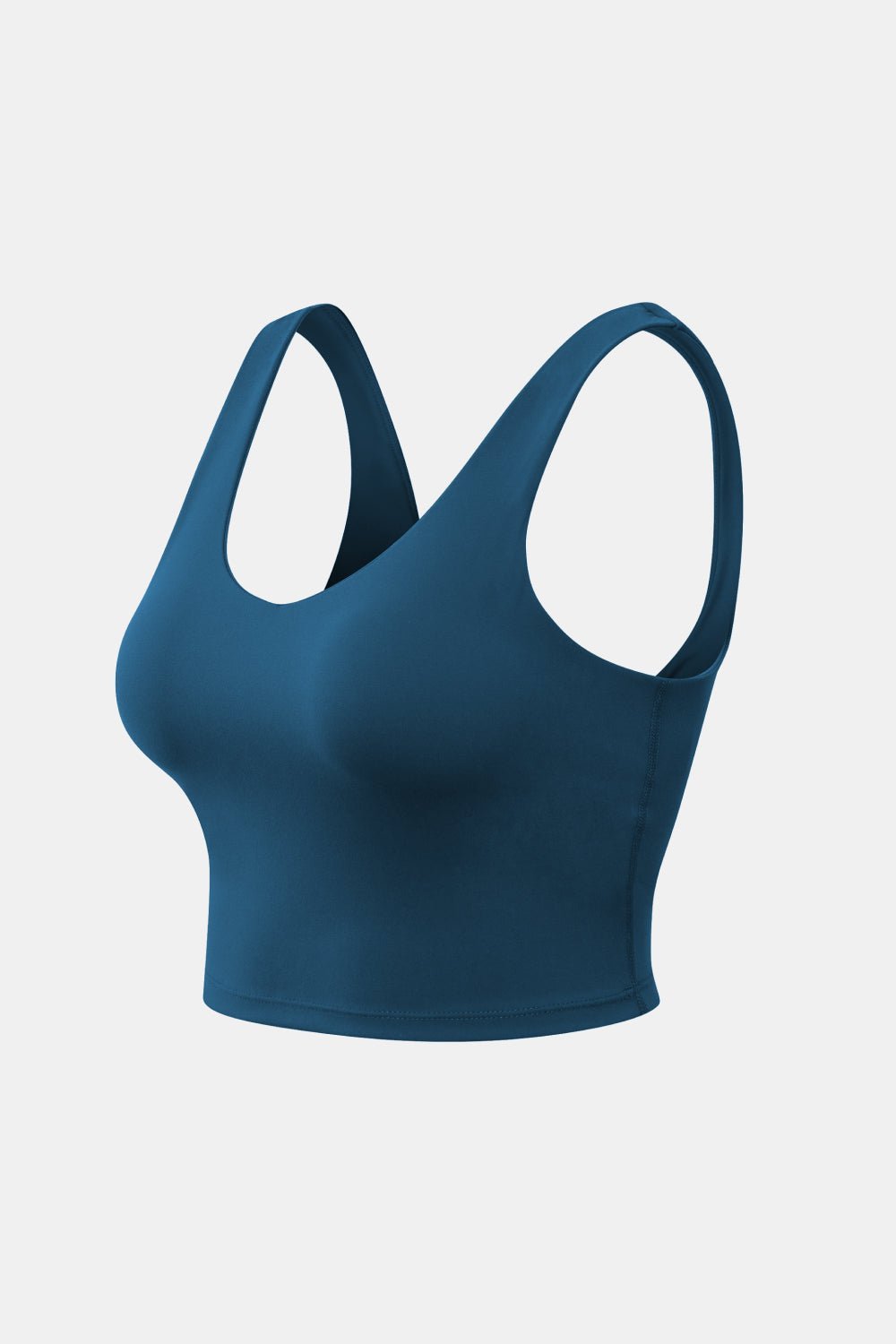 Cropped Scoop Neck Active Tank Top - Loulou Boutique