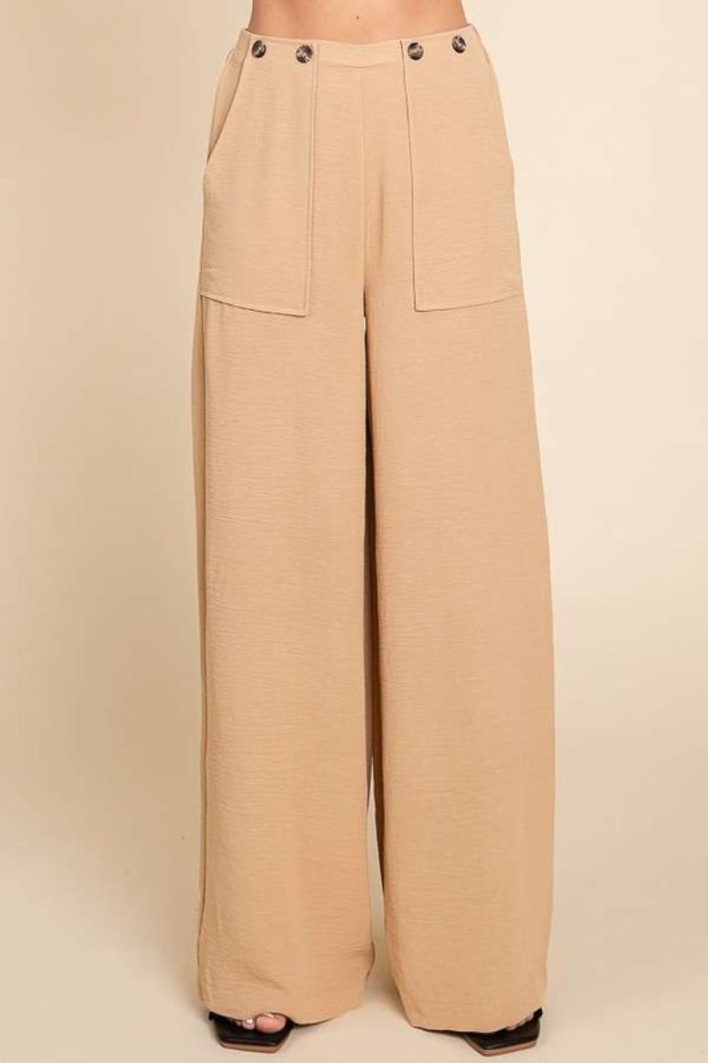 Culture Code Full Size High Waist Wide Leg Cargo Pants - Loulou Boutique