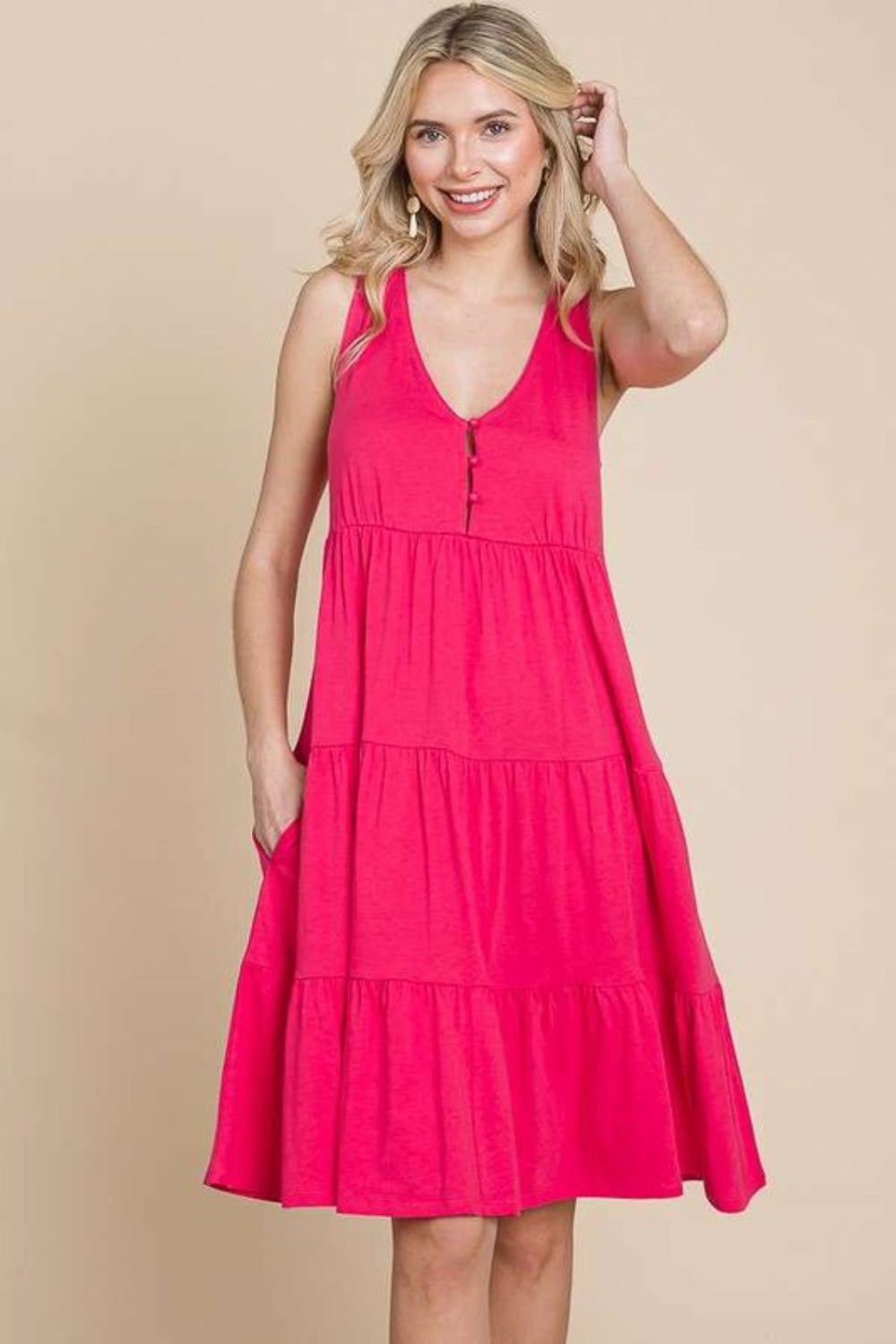 Culture Code Racerback Tiered Tank Dress - Loulou Boutique