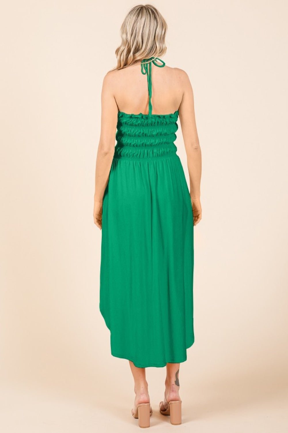 Culture Code Tie Back Shirring Dress with Pockets - Loulou Boutique