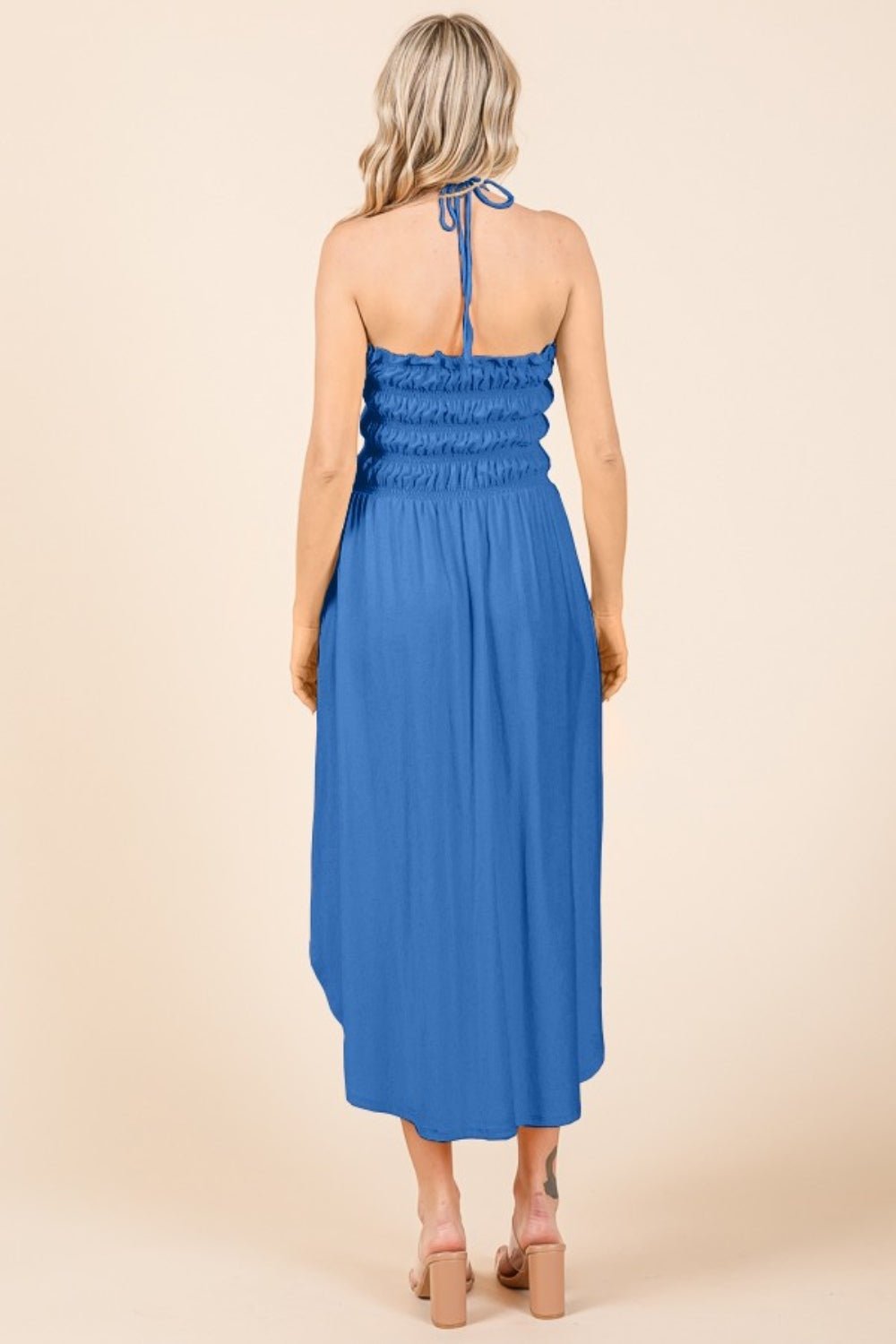 Culture Code Tie Back Shirring Dress with Pockets - Loulou Boutique