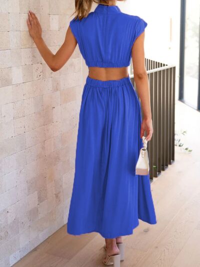 Cutout Mock Neck Sleeveless Dress - Loulou Boutique