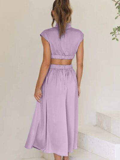 Cutout Mock Neck Sleeveless Dress - Loulou Boutique