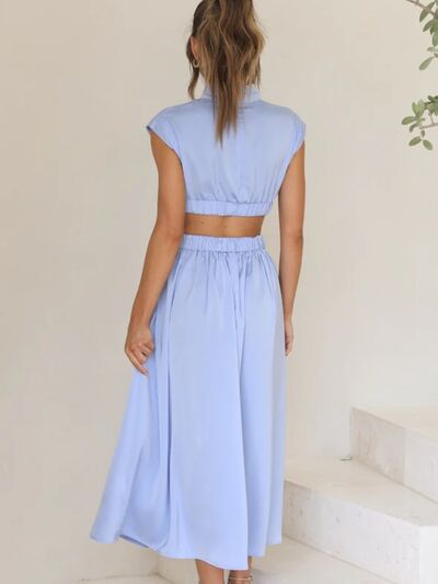 Cutout Mock Neck Sleeveless Dress - Loulou Boutique