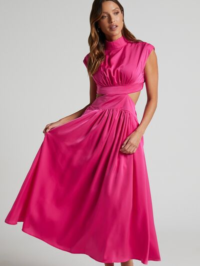 Cutout Mock Neck Sleeveless Dress - Loulou Boutique