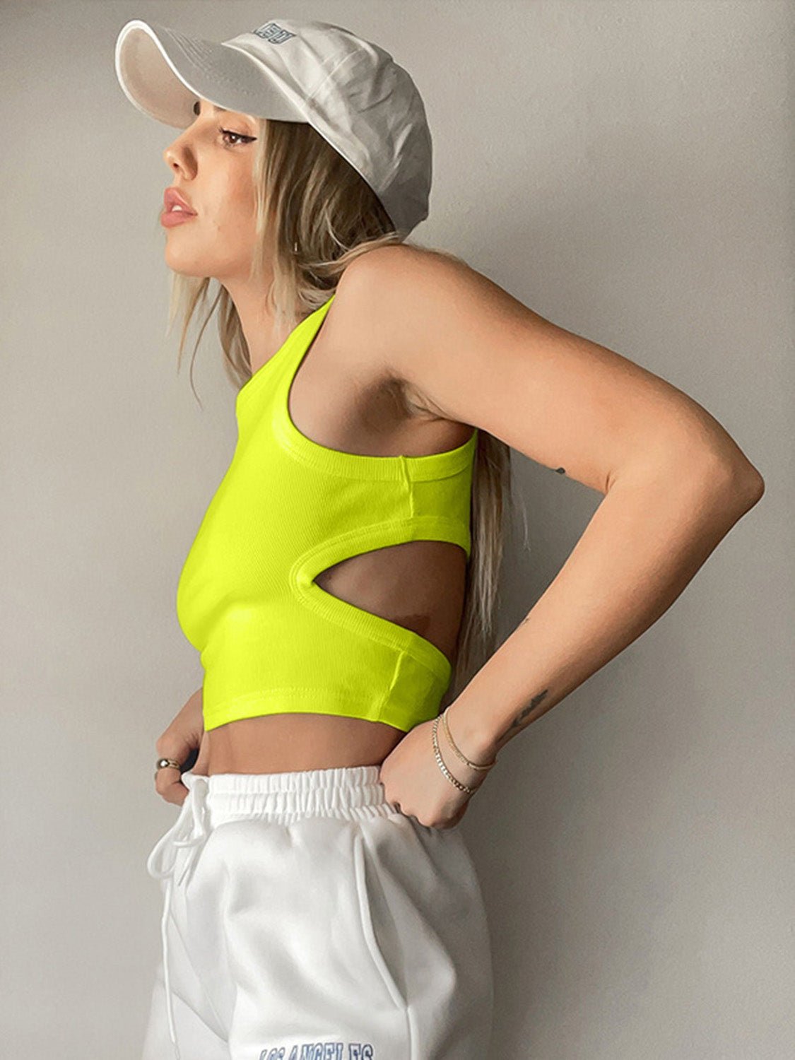 Cutout Round Neck Tank - Loulou Boutique