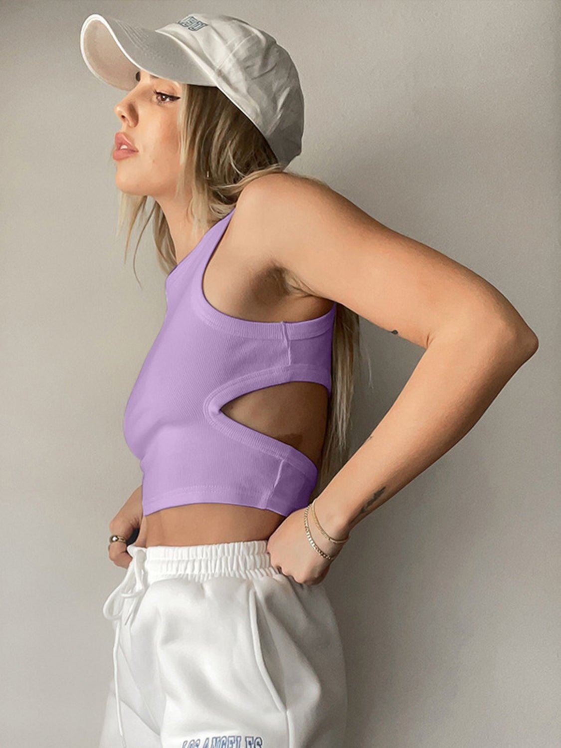 Cutout Round Neck Tank - Loulou Boutique
