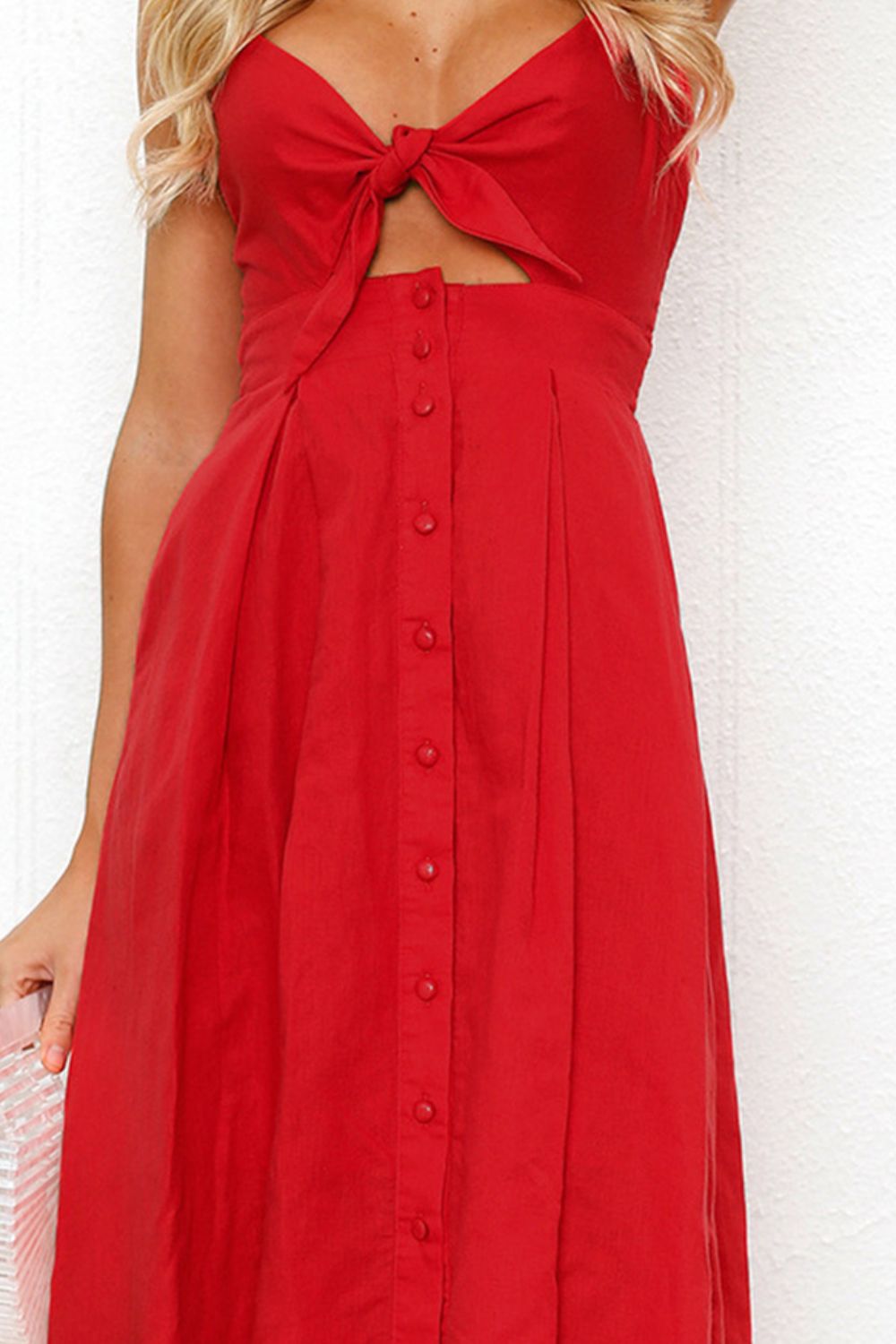 Cutout Smocked Sweetheart Neck Cami Dress - Loulou Boutique