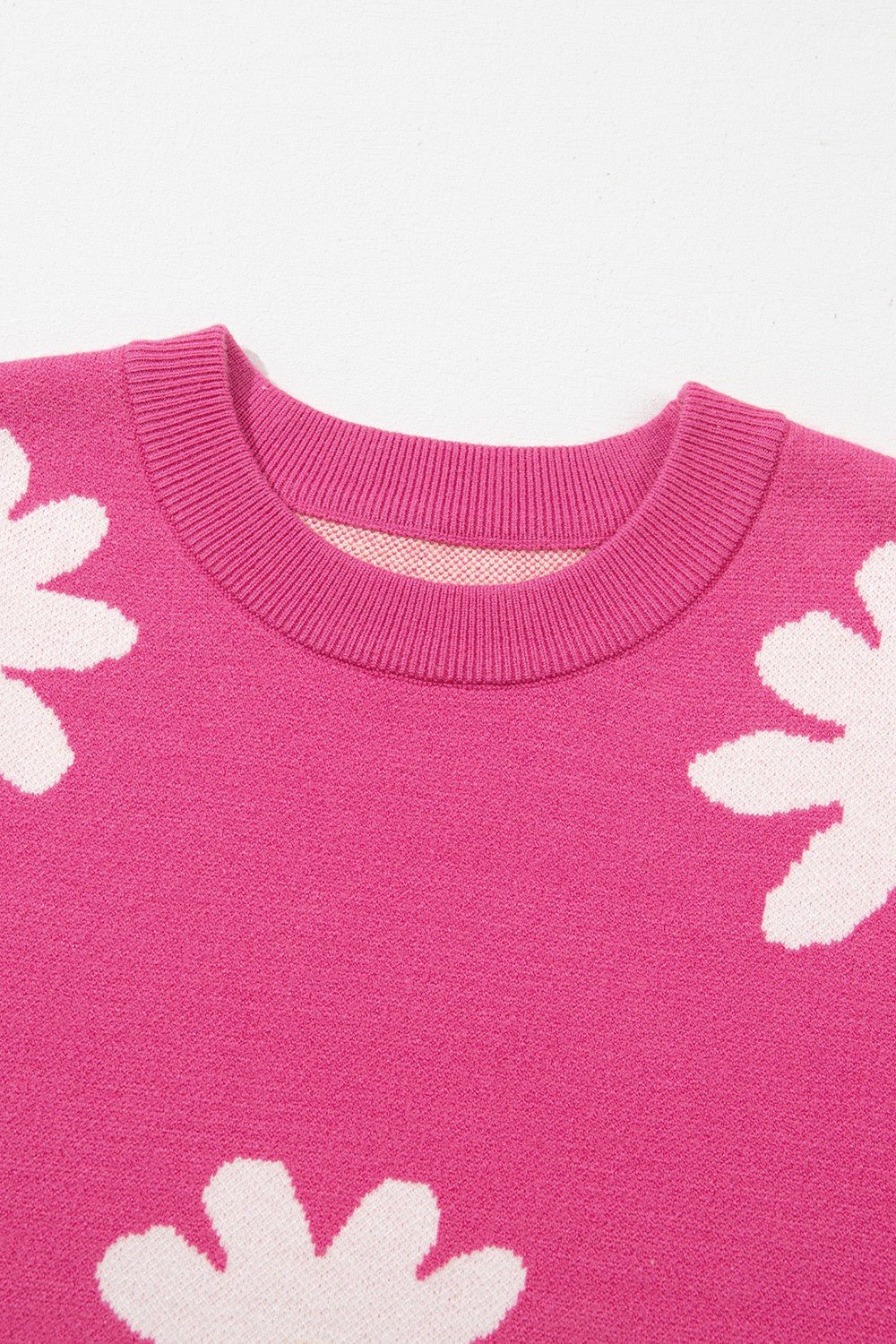 Daisy Round Neck Dropped Shoulder Sweater - Loulou Boutique