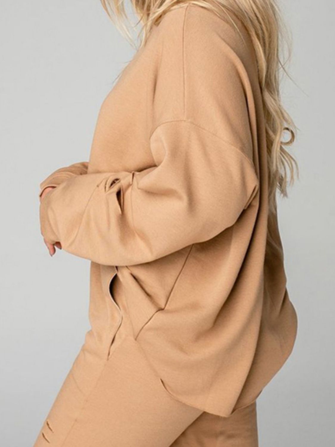 Distressed Sweatshirt and Joggers Set - Loulou Boutique