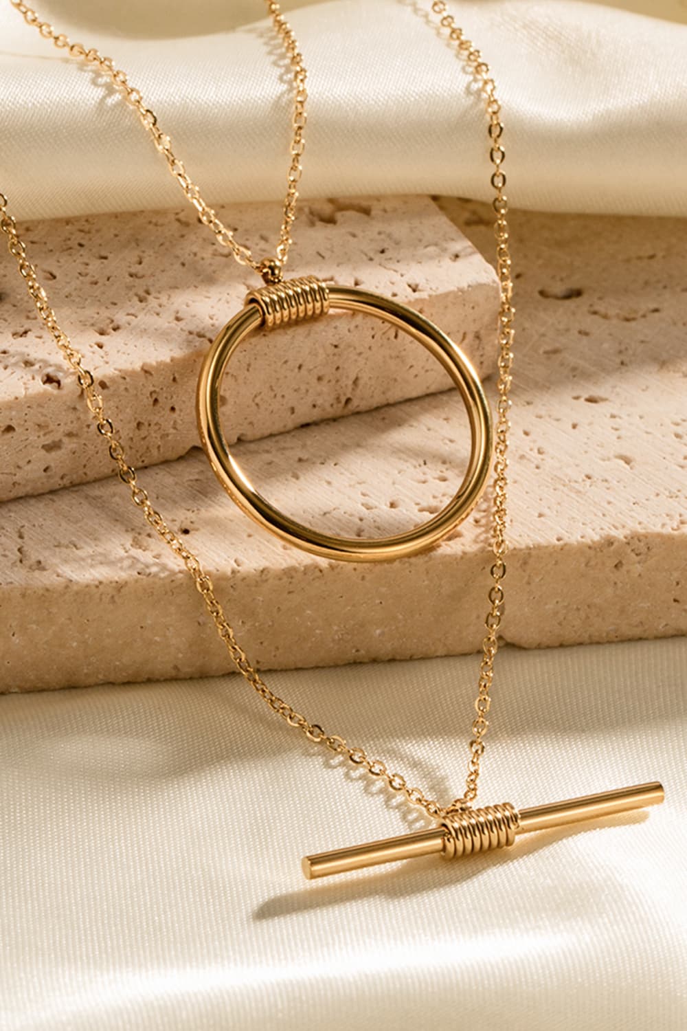 Double - Layered Stainless Steel Necklace - Loulou Boutique