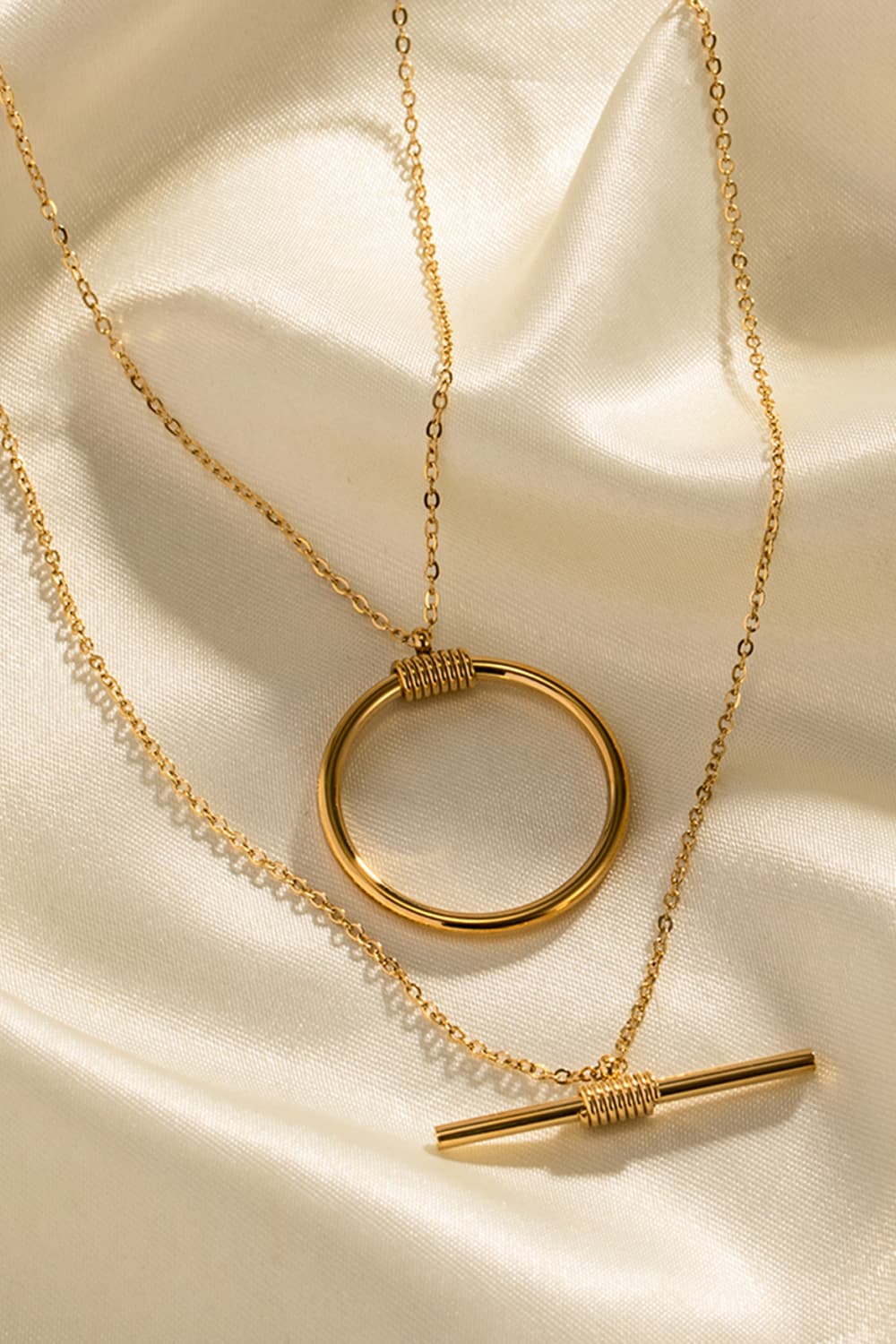 Double - Layered Stainless Steel Necklace - Loulou Boutique