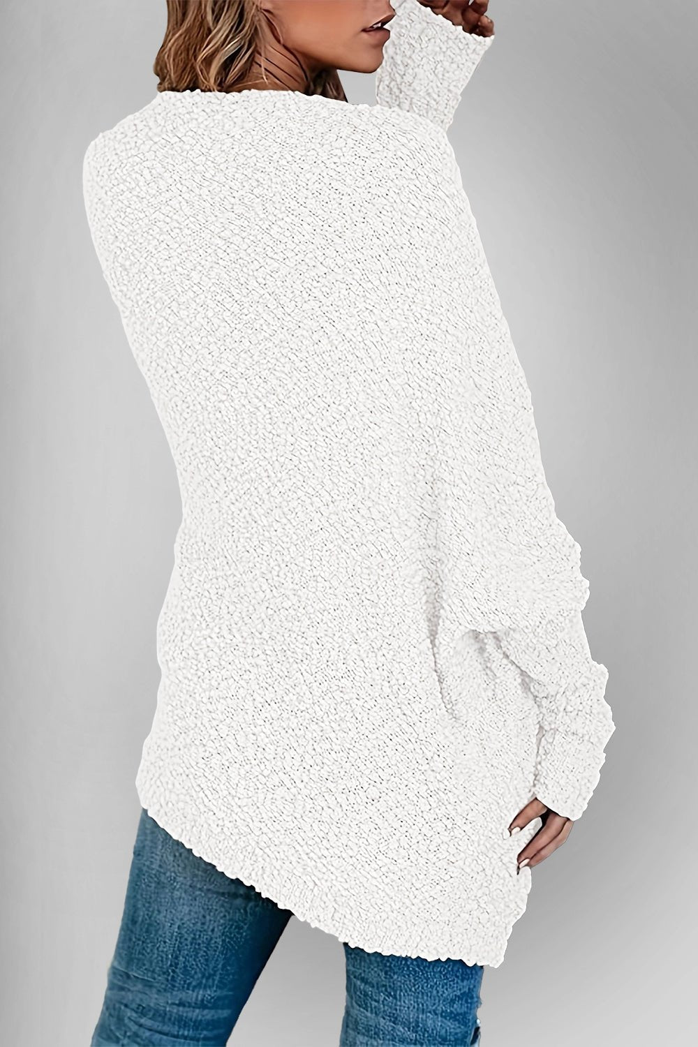 Double Take Pocketed Open Front Long Sleeve Cardigan - Loulou Boutique