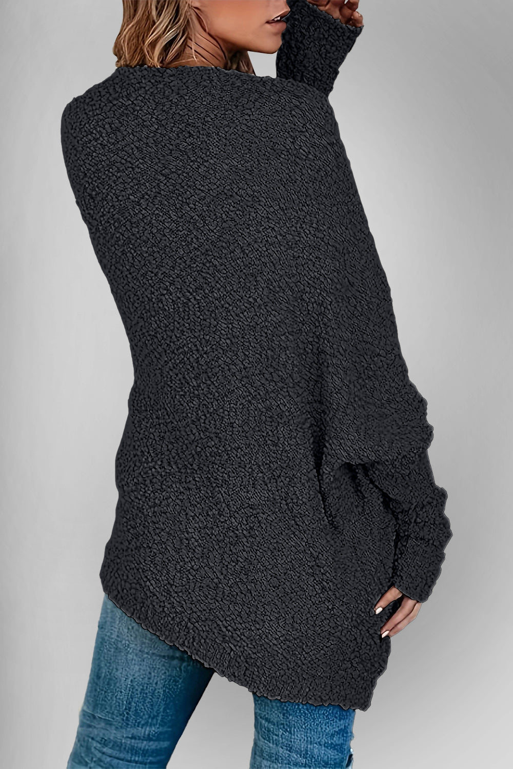 Double Take Pocketed Open Front Long Sleeve Cardigan - Loulou Boutique