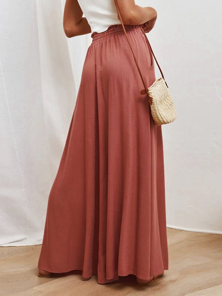 Drawstring Waist Wide Leg Pants - Loulou Boutique