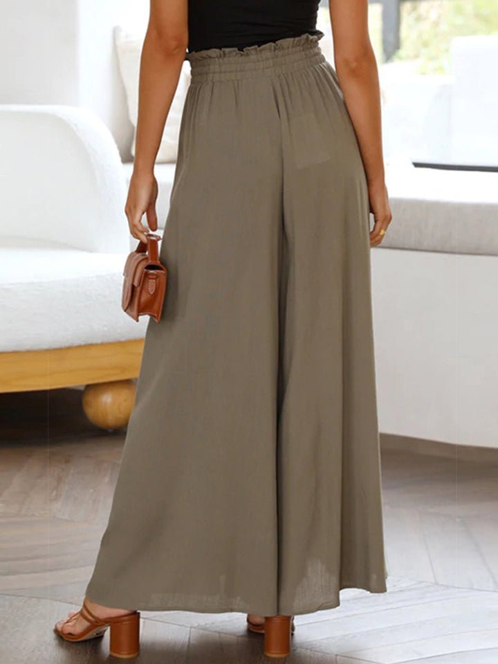 Drawstring Waist Wide Leg Pants - Loulou Boutique