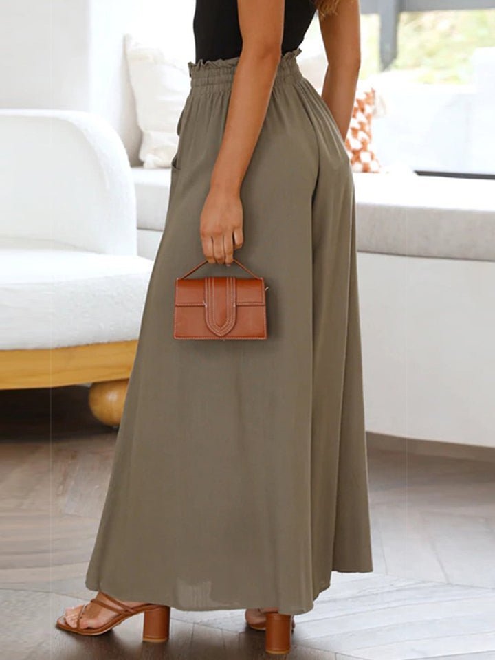 Drawstring Waist Wide Leg Pants - Loulou Boutique
