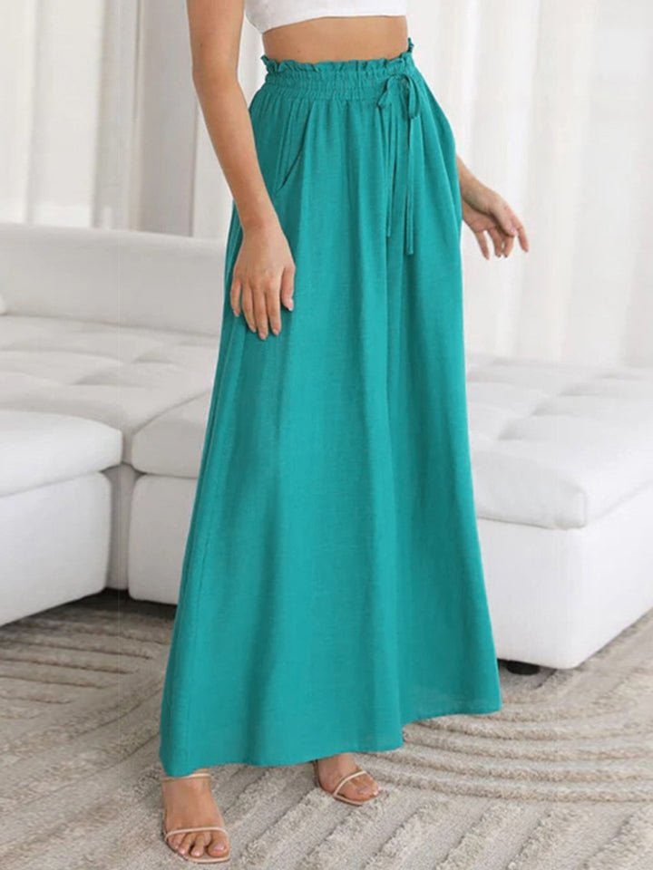 Drawstring Waist Wide Leg Pants - Loulou Boutique