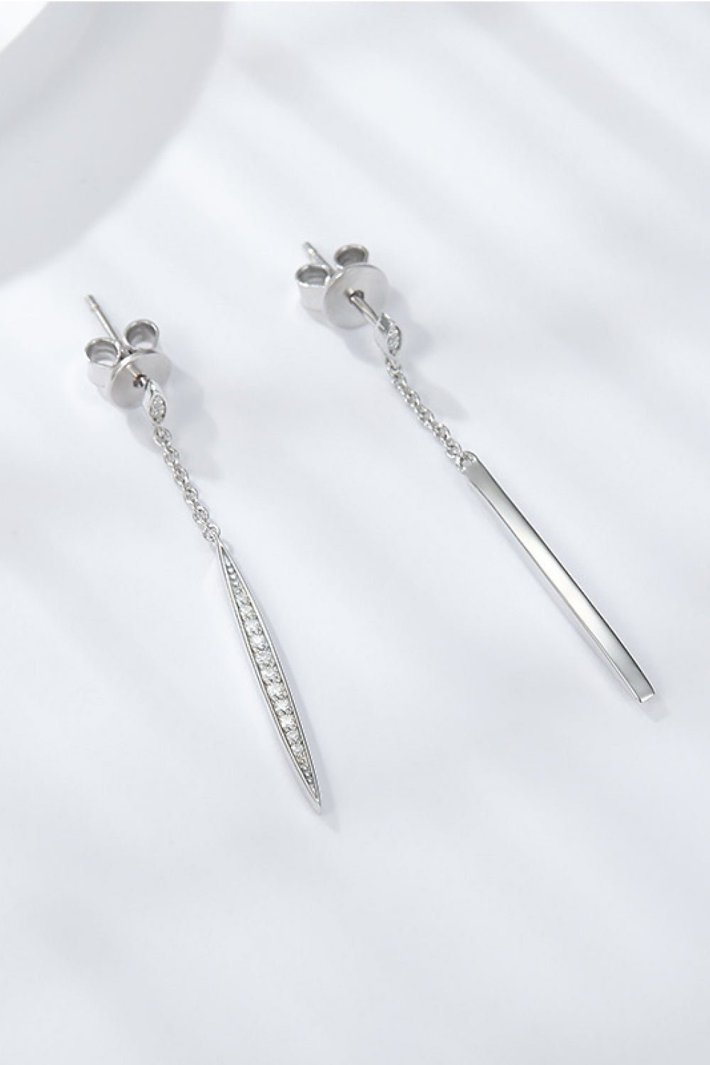 Elegant Moissanite 925 Sterling Silver Drop Earrings - Loulou Boutique