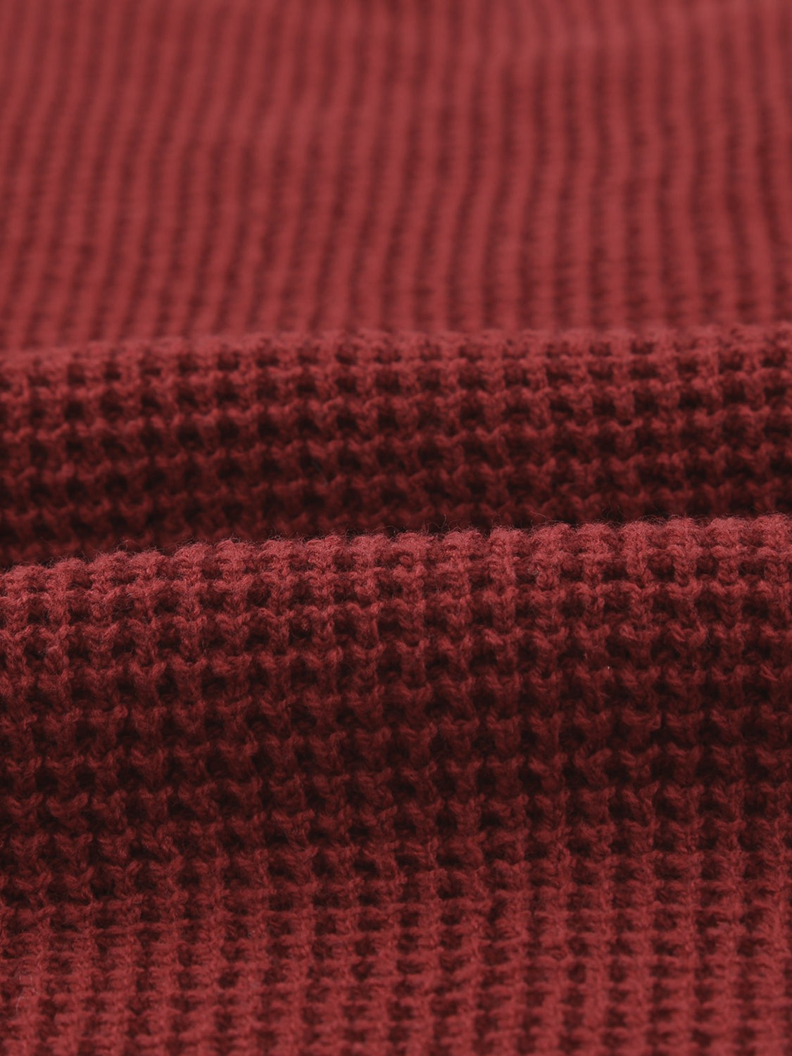 Woven Right Crisscross Back Waffle-Knit Sweater