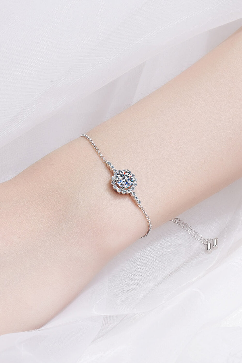 1 Carat Moissanite Chain Bracelet - Loulou Boutique