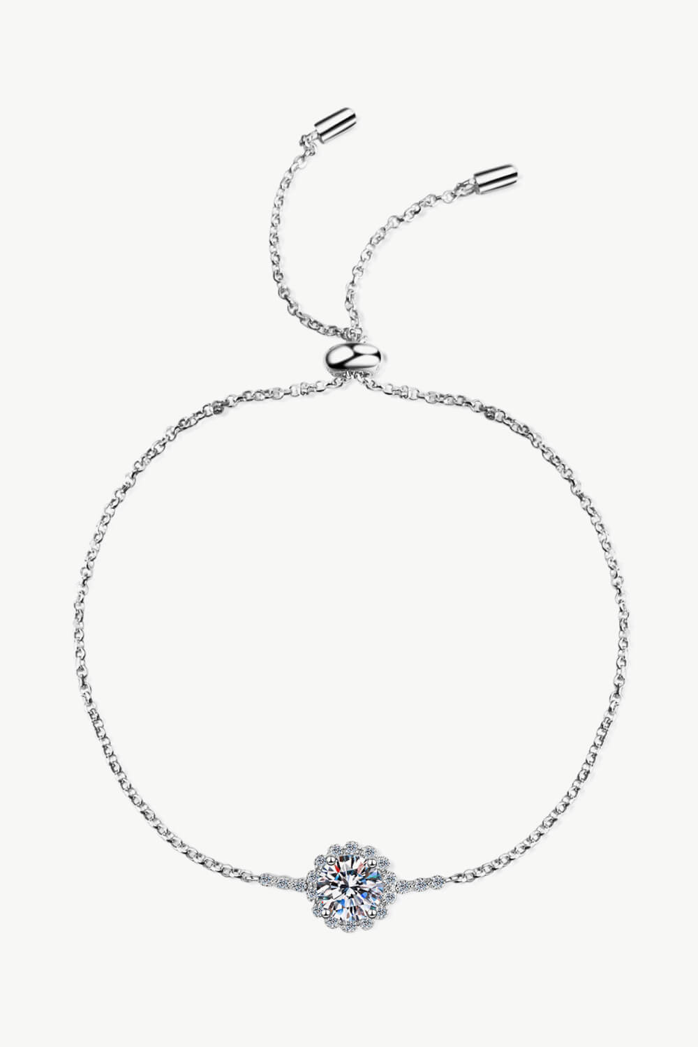 1 Carat Moissanite Chain Bracelet - Loulou Boutique