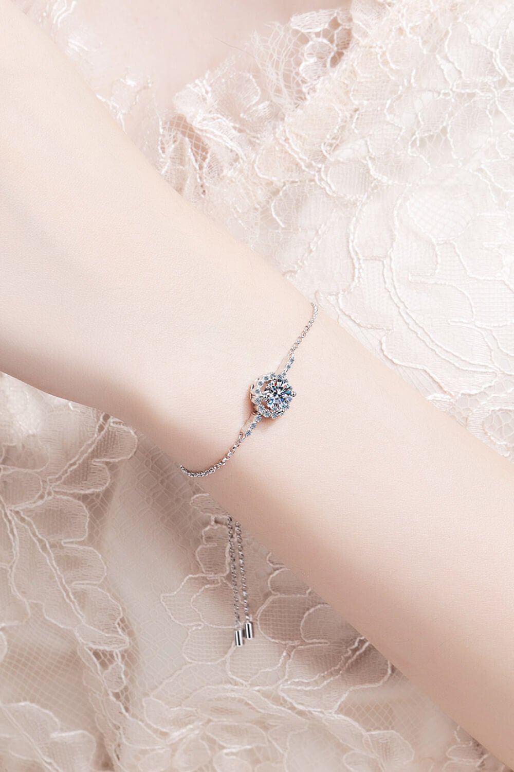 1 Carat Moissanite Chain Bracelet - Loulou Boutique