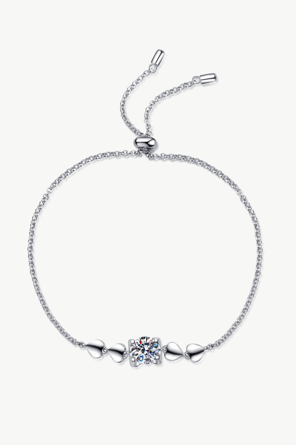 1 Carat Moissanite Heart Bracelet - Loulou Boutique