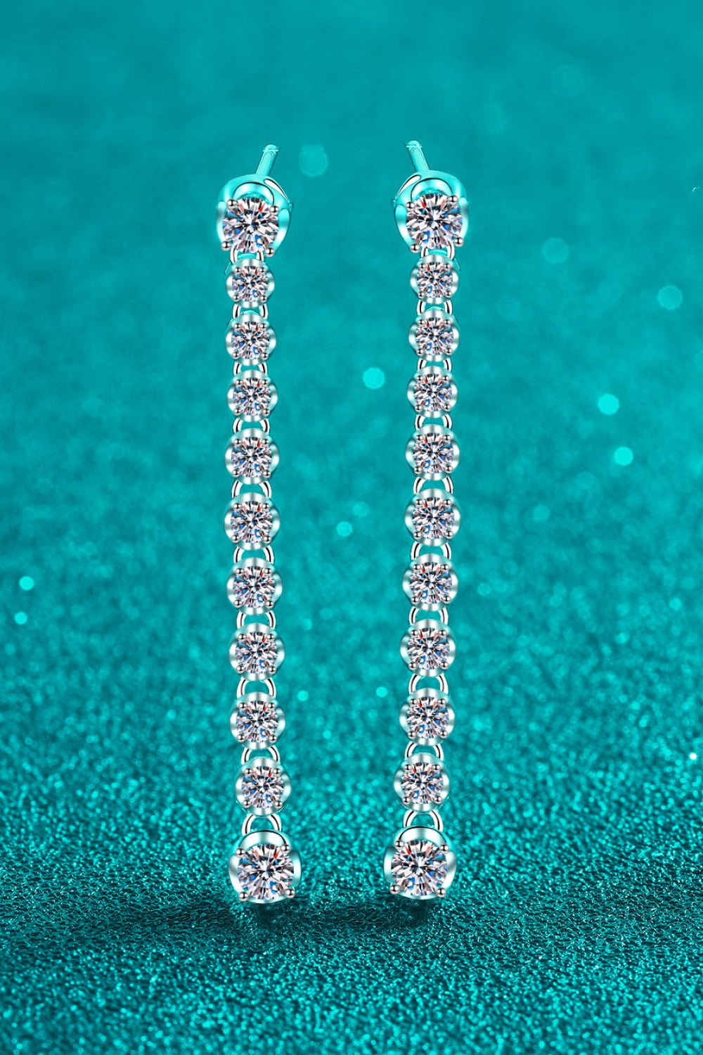 1.18 Carat Moissanite Long Earrings - Loulou Boutique