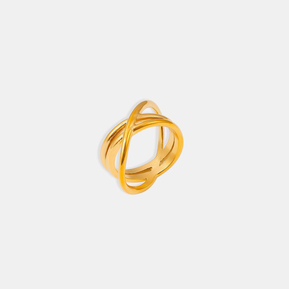 18K Gold - Plated Crisscross Ring - Loulou Boutique