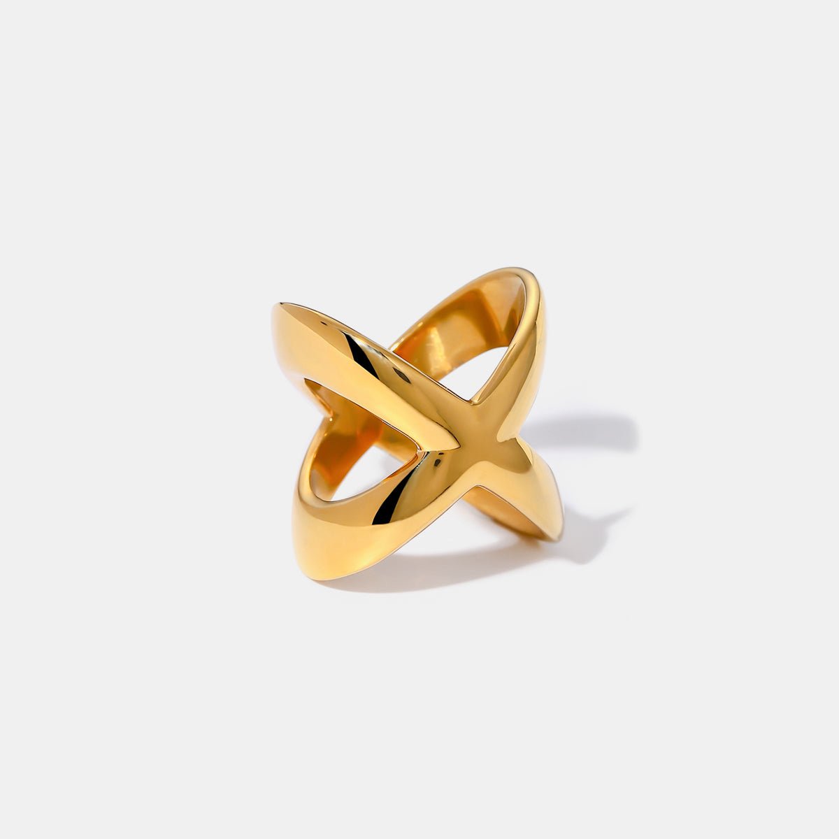 18K Gold - Plated Crisscross Ring - Loulou Boutique