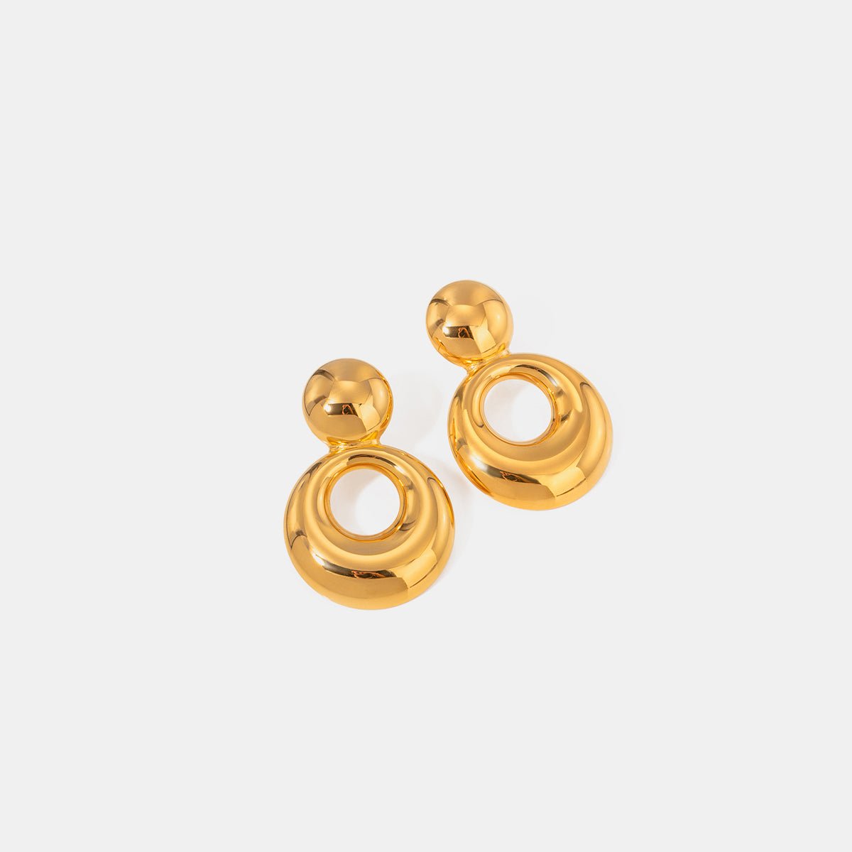 18K Gold - Plated Cutout Earrings - Loulou Boutique