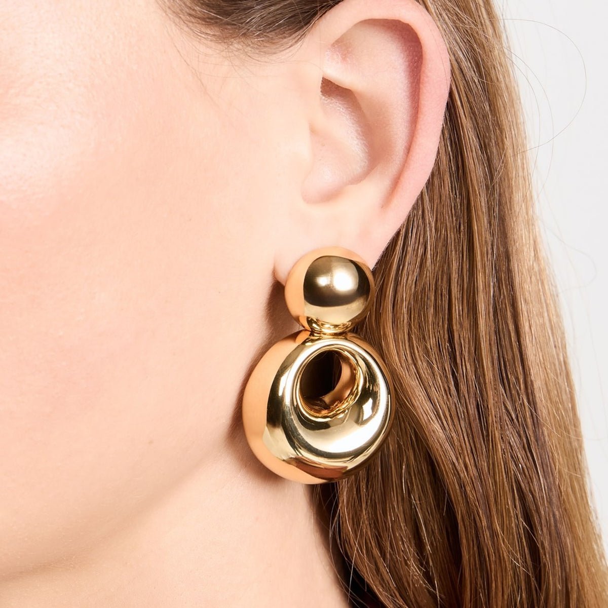 18K Gold - Plated Cutout Earrings - Loulou Boutique