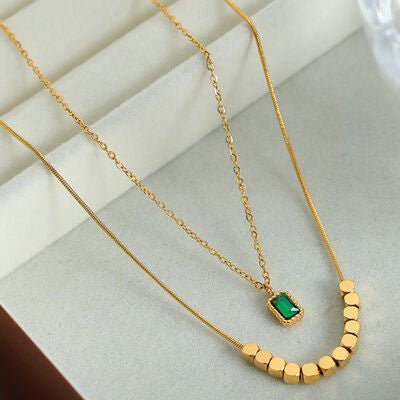 18K Gold-Plated Double-Layered Necklace - Loulou Boutique