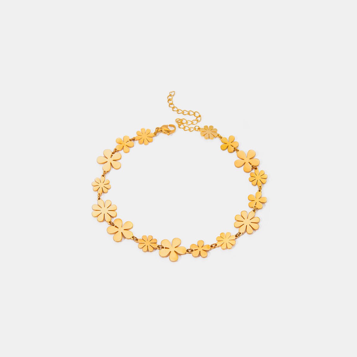 18K Gold - Plated Flower Bracelet - Loulou Boutique