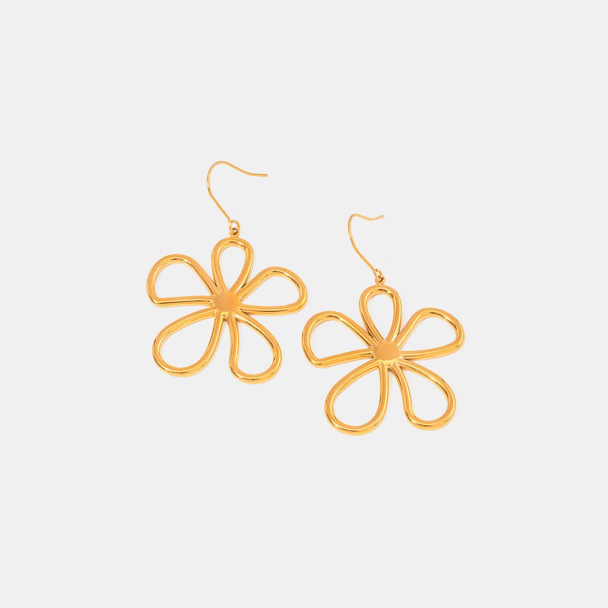 18K Gold - Plated Flower Earrings - Loulou Boutique