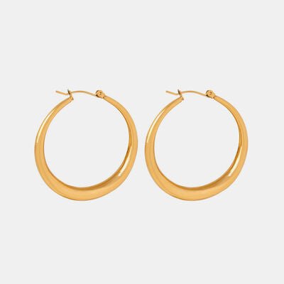 18K Gold-Plated Hoop Earrings - Loulou Boutique