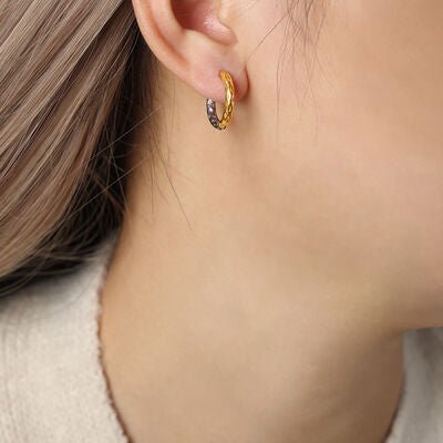 18K Gold-Plated Huggie Earrings - Loulou Boutique