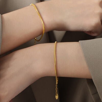 18K Gold-Plated Minimalist Bracelet - Loulou Boutique