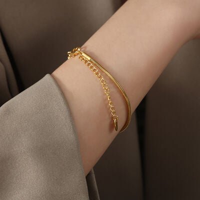 18K Gold-Plated Minimalist Bracelet - Loulou Boutique