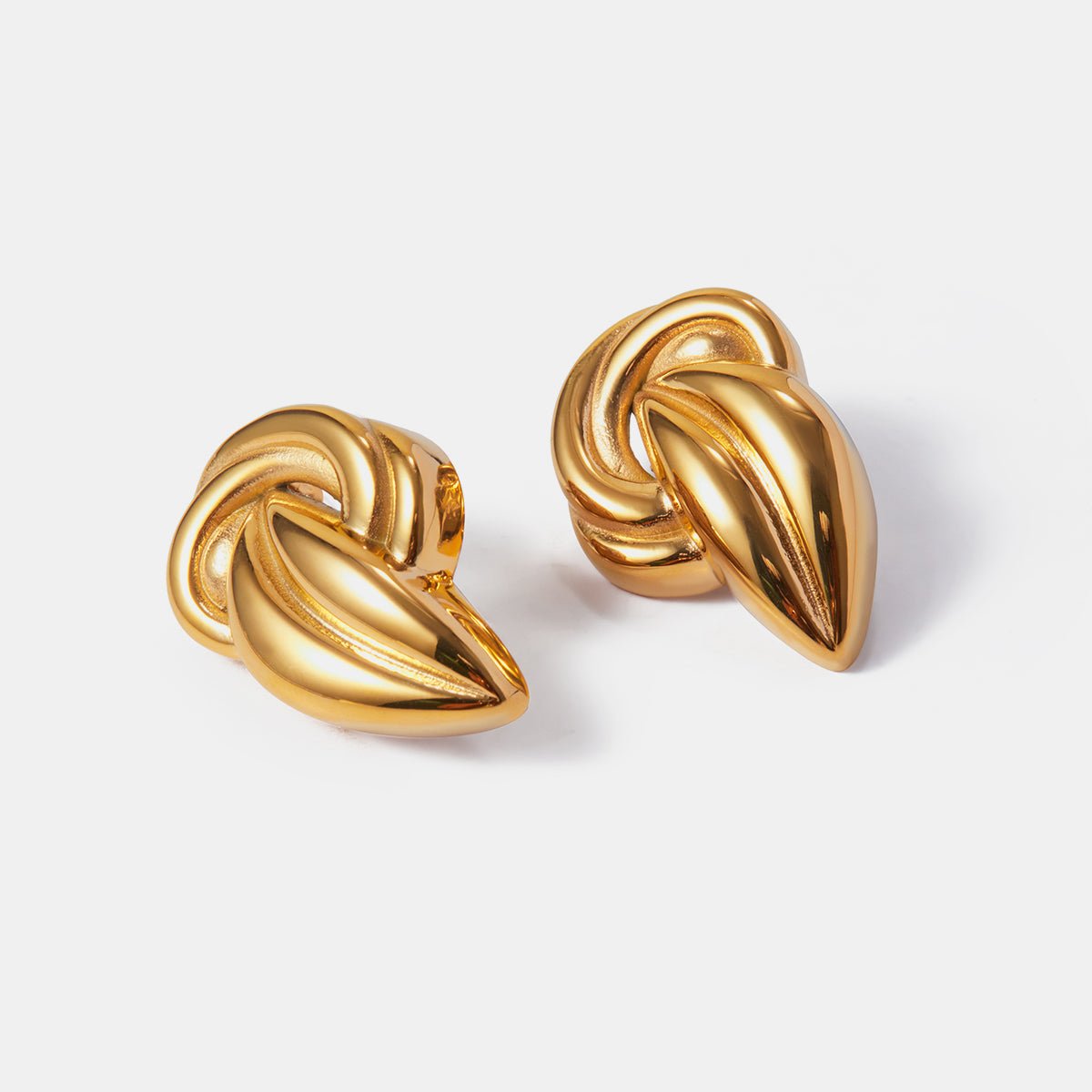 18K Gold - Plated Stud Earrings - Loulou Boutique