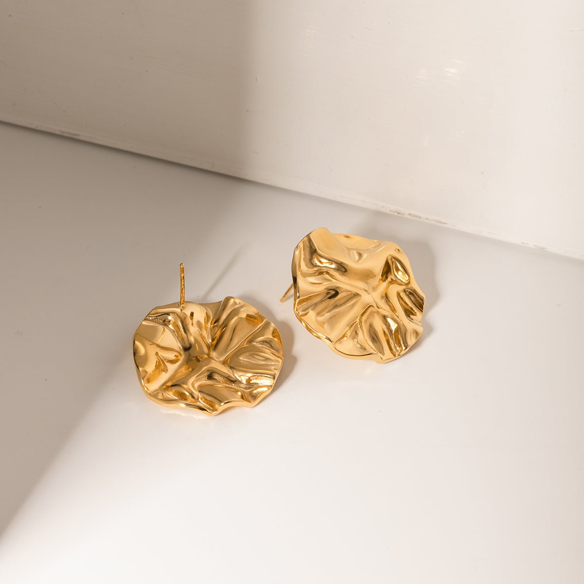 18K Gold - Plated Stud Earrings - Loulou Boutique