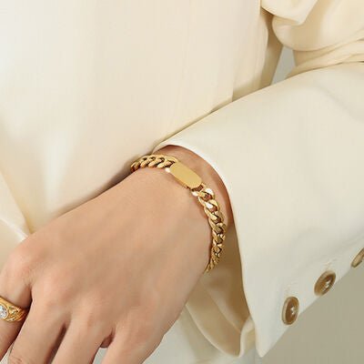 18K Gold-Plated Titanium Steel Bracelet - Loulou Boutique