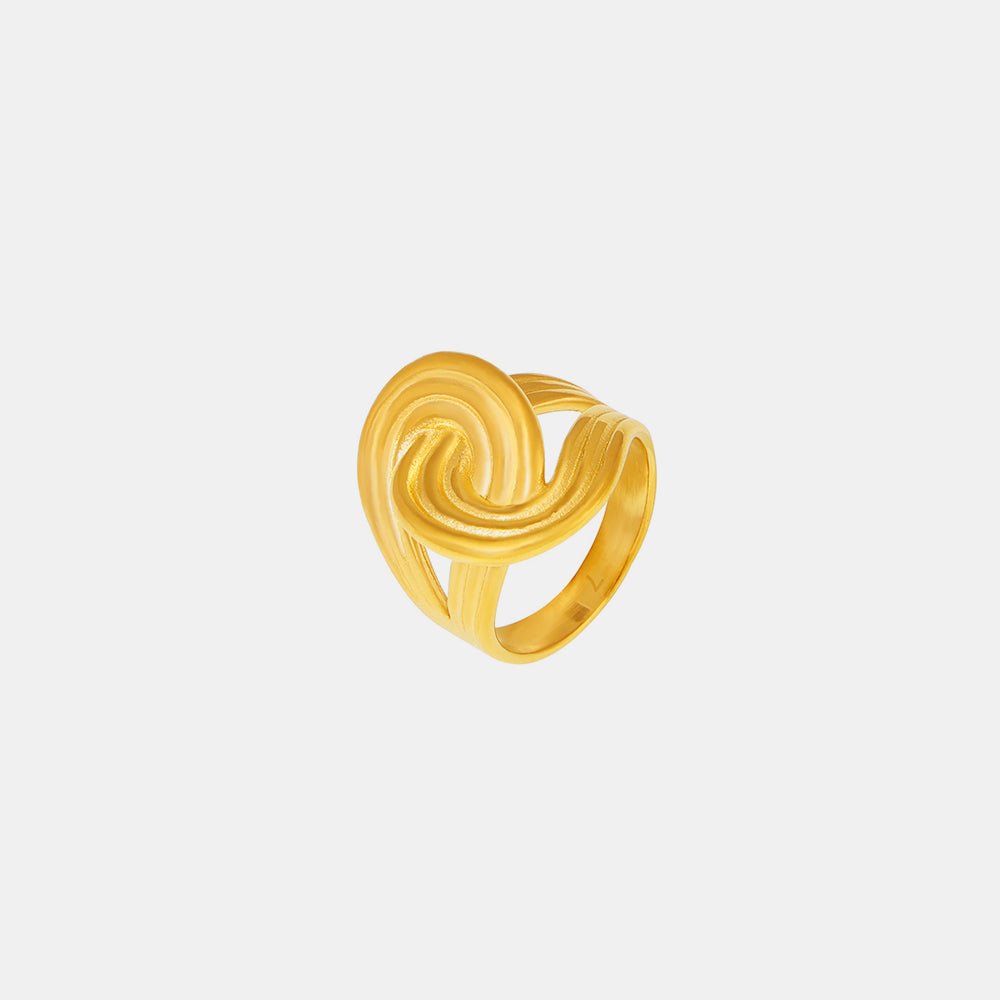 18K Gold - Plated Twisted Ring - Loulou Boutique