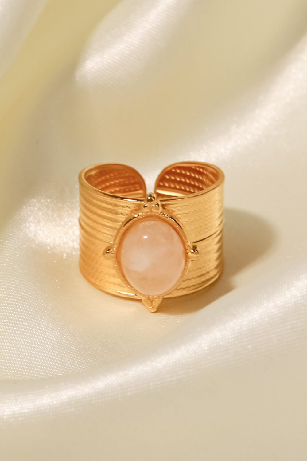 18K Gold-Plated Wide Open Ring - Loulou Boutique