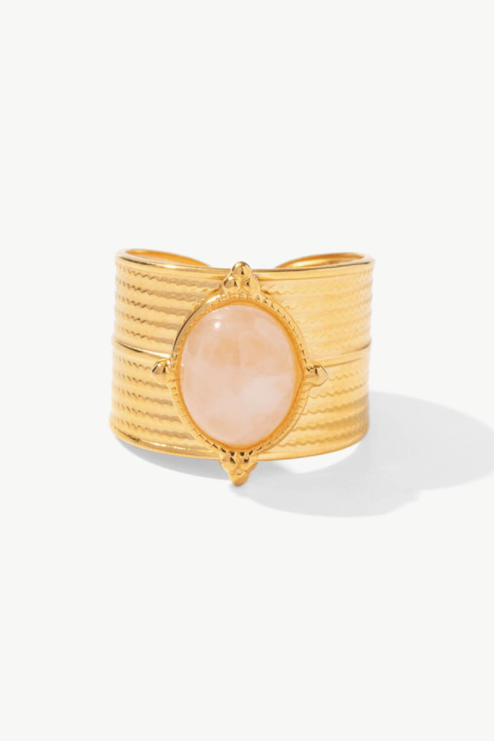 18K Gold-Plated Wide Open Ring - Loulou Boutique