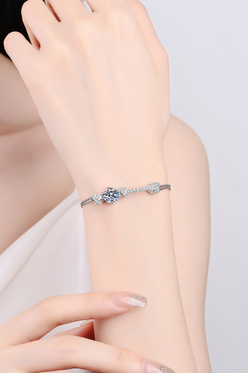 2 Carat Moissanite 925 Sterling Silver Bracelet - Loulou Boutique